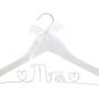 Ella Celebration Mrs Wedding Dress Hanger, Wood and Wire Hangers for Bride (White with Silver Wire) Ella Celebration Mrs Wedding Dress Hanger, Wood and Wire Hangers for Bride (White with Silver Wire)