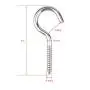 20 Pcs Stainless Steel Cup Hooks for Hanging, 2 Inch Eye Screw Bolt S Hooks Self-Tapping Ceiling Hooks Round End Screw Hooks for Indoor Outdoor Use 20 Pcs Stainless Steel Cup Hooks for Hanging, 2 Inch Eye Screw Bolt S Hooks Self-Tapping Ceiling Hooks Round End Screw Hooks for Indoor Outdoor Use