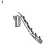 shlutesoy Stainless Steel Wall Mount Clothes Hanger Rack Hook Swing Arm Ball Rotary Holder - 1