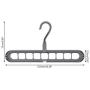 9 Holes Clothes Hanger Plastic Storage Rack Wardrobe Clothing Organizer Coat Hook 10pcs Random Color