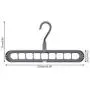 9 Holes Clothes Hanger Plastic Storage Rack Wardrobe Clothing Organizer Coat Hook 10pcs Random Color