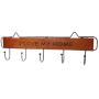 RUZYY Wall Mounted Clothes Hanger 5 Hooks Hat Key Holder Laundry Coat Rack Hanging Storage Shelf for Home - White