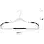 Finnhomy Heavy Duty 50 Pack Plastic Hangers, Durable Clothes Hangers with New Generation Non-Slip Pads,Space Saving Easy Slide Organizer for Bedroom Closet, Great for Shirts, Pants, White