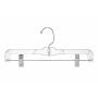 Decor Hut Clear Skirt & Pants Hangers 14 inch Clip Hanger for Pants with Swivel Hook 12 Pack