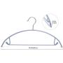 Nature Smile 10 Pack Non-Slip Suit Hanger,Coat Jacket Hangers,Sweater Hangers,PVC-Coating Metal Hangers for Pants,Shawls,Belts,Bras - Dimple & Crease Free T-Shirt Hangers,Silvery Grey Color