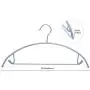 Nature Smile 10 Pack Non-Slip Suit Hanger,Coat Jacket Hangers,Sweater Hangers,PVC-Coating Metal Hangers for Pants,Shawls,Belts,Bras - Dimple & Crease Free T-Shirt Hangers,Silvery Grey Color