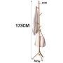 FUTER Floor Standing Coat Rack Hat Stand Hanger Structure 8 Hooks Clothes Rail