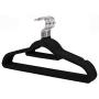 10pcs Random Color Flocking Hangers Wardrobe Organizer Non-Trace Clothes Hangers Non-Slip Velvet Clothing Hanging Magic Clothes Rack