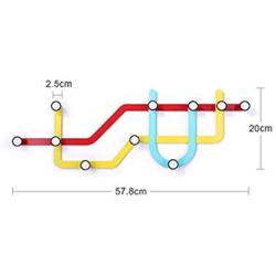 Fly Hook Subway Line Multi-Function Hook Creative Coat Hook Wall Hanger Multi-Function Rack Clothes Hook