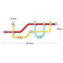 Fly Hook Subway Line Multi-Function Hook Creative Coat Hook Wall Hanger Multi-Function Rack Clothes Hook
