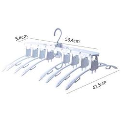 EvaroFly Multipurpose Portable Folding Hanger, Anti-skidding No Trace Storage Clothes Hanger, Save Space -White 2 Pcs