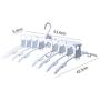 EvaroFly Multipurpose Portable Folding Hanger, Anti-skidding No Trace Storage Clothes Hanger, Save Space -White 2 Pcs