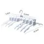 EvaroFly Multipurpose Portable Folding Hanger, Anti-skidding No Trace Storage Clothes Hanger, Save Space -White 2 Pcs