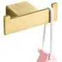 BigBig Home Wall Mount Bathroom Square Style Towel Hook, Elegant Brushed Gold Finish Double Clothes Hooks Coat Hanger for Kitchen Hotel Washroom BigBig Home Wall Mount Bathroom Square Style Towel Hook, Elegant Brushed Gold Finish Double Clothes Hooks Coat Hanger for Kitchen Hotel Washroom