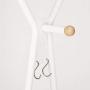 ZEMIN Floor Standing Coat Rack Clothes Hat Stand Hanger Hooks Rod Shelf Stoarge Simple Nordic Style Iron, White, 2 Styles Available (Color : A)