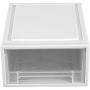 Decdeal Stackable Clear Clothes Drawer Transparent Plastic Organizer Storage Boxes Thickened Cabinet Closet Cases