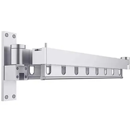 Wall Mounted Clothes Drying Rack, Aluminum Alloy Collapsible Retractable Clothes Hanger Rack for Laundry, on Balcony Or Bathroom Indoor,Silver,B Wall Mounted Clothes Drying Rack, Aluminum Alloy Collapsible Retractable Clothes Hanger Rack for Laundry, on Balcony Or Bathroom Indoor,Silver,B