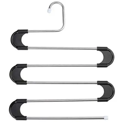 KYCPTNFJ 5 PCS Clothes Hanger S Type Pants Clothes Storage Drying Hanger Stainless Steel Space Saving Closet Towel Storage Rack Shelf 5 Tier KYCPTNFJ 5 PCS Clothes Hanger S Type Pants Clothes Storage Drying Hanger Stainless Steel Space Saving Closet Towel Storage Rack Shelf 5 Tier