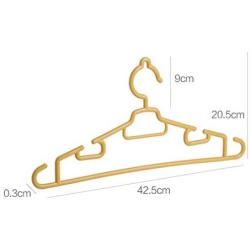 Cabilock 10pcs Plastic Clothes Hangers Heavy Duty Hangers Non Slip Clothes Hanger for Wardrobe Space Saving Hangers (Yellow)