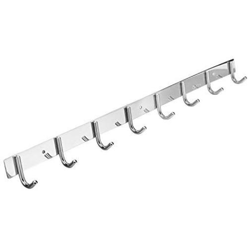 Evokem Wall Mounted 8 Hooks Bathroom Towel Clothes Coat Hanger Hook Rack