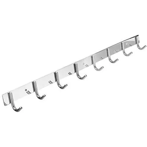 Evokem Wall Mounted 8 Hooks Bathroom Towel Clothes Coat Hanger Hook Rack