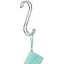 mDesign Metal Wire Over The Rod Hanging Closet Accessory S Hook for Handbags, Belts or Jackets - Snag Free - 8 Pack - Chrome