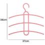 Plastic Cloth Hanger Space Saver Non-Slip Hook Clothes Holder Drying Rack Clothing Organizer 3 Layers Fish Bone Shaped 5pcs Random Color
