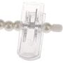 Jili Online 30cm Luxury Pearl Beaded Clothes Hangers Decorative Pants Trousers Clothes Hanger with Clip for Adults - White, 30cm