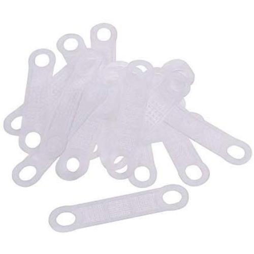 BCP 100 Pcs Clear Non-Slip Rubber Clothes Hanger Grips Clothing Hanger Strips