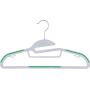 ZOYER TPR Plastic Hangers (30 Pack) Multifunctional Light-Weight Hangers Premium Quality S-Shape Non-Slip Suit & Shirt Hangers with Tie Bar, Strap Hooks, 360 Chrome Swivel (Multi Color Grey)