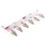 Strnek Cloth Hanger Clothespin Bathroom Racks Socks Drying Hanger Travel Portable Folding Clothes Clips Hanger Clothing Holding Ties(White)