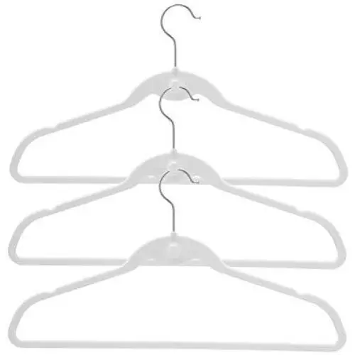 BriaUSA Cascade Hangers White Steel Swivel Hooks -Slim, Sturdy Saves You Extra Space - Boxes of 20
