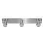 WEBI 2 Set SUS 304 3 Peg Round Clou Robe Hat Coat Bath Kitchen Towel Hook Garment Rack Hanger Rail Holder, Wall Mount Closet Clothing Bathroom Garage Home Organization Storage, Brush finish I-TDG03-2