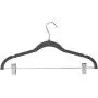 MEKBOK 10 Pack Clothes Hangers with Clips Gray Velvet Hangers use for Skirt Hangers Clothes Hanger Pants Hangers Ultra Thin No Slip