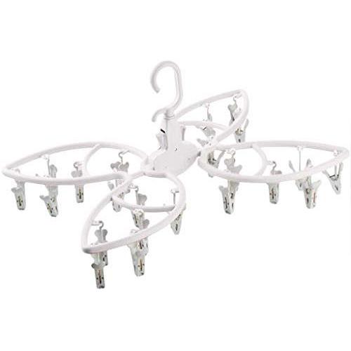 Fine Drying Rack with 24 Clips, Folding Stainless Steel Clothes Drying Rack, Sock Drying Hanger, Baby Hangers