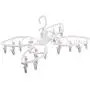 Fine Drying Rack with 24 Clips, Folding Stainless Steel Clothes Drying Rack, Sock Drying Hanger, Baby Hangers