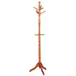 HTDZDX Free Standing Coat Hat Rack Stand with 3 Tiers 9 Hooks, Multifunctional Clothes Hanger Heavy Duty Hall Tree Stand Hanger - White/Wood Color (Color : A)