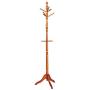 HTDZDX Free Standing Coat Hat Rack Stand with 3 Tiers 9 Hooks, Multifunctional Clothes Hanger Heavy Duty Hall Tree Stand Hanger - White/Wood Color (Color : A)