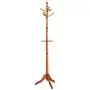 HTDZDX Free Standing Coat Hat Rack Stand with 3 Tiers 9 Hooks, Multifunctional Clothes Hanger Heavy Duty Hall Tree Stand Hanger - White/Wood Color (Color : A)