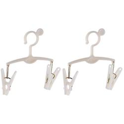 uxcell Plastic Clothes Socks Pants Airing Clips Clamps Clothespins Hanger 2pcs White