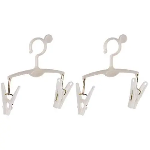 uxcell Plastic Clothes Socks Pants Airing Clips Clamps Clothespins Hanger 2pcs White uxcell Plastic Clothes Socks Pants Airing Clips Clamps Clothespins Hanger 2pcs White