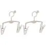 uxcell Plastic Clothes Socks Pants Airing Clips Clamps Clothespins Hanger 2pcs White uxcell Plastic Clothes Socks Pants Airing Clips Clamps Clothespins Hanger 2pcs White