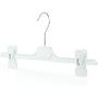 HANGERWORLD 10 White 15inch Plastic Coat Clothes Garment Pants Skirt Hangers Adjustable Clips