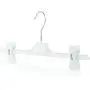 HANGERWORLD 10 White 15inch Plastic Coat Clothes Garment Pants Skirt Hangers Adjustable Clips