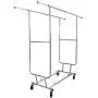 Lucidz Rack Hanger Organizer Clothes Double Garment Rack Heavy Duty Grade Collapsible Clothing Rolling Indoor