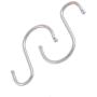 uxcell Stainless Steel S Shaped Pot Pan Clothes Storage Hanger Hook 30 Pcs Silver Tone
