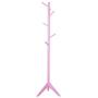 JAD@ Real Wood Rotating Floor Coat Rack Hanging Clothes Hangers Modern Minimalist Bedroom Porch Paint Rack (Color : Pink)