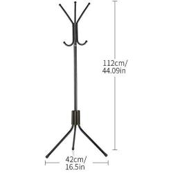 Vaorwne Standing Entryway Coat Rack Coat Tree Hat Hanger Holder Jacket Umbrella Tree Stand Base Metal Children Coat Rack Clothes Tree Hat Hanger Hat Rack Coat Racks Stand for Coats (Black)