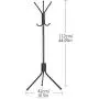Vaorwne Standing Entryway Coat Rack Coat Tree Hat Hanger Holder Jacket Umbrella Tree Stand Base Metal Children Coat Rack Clothes Tree Hat Hanger Hat Rack Coat Racks Stand for Coats (Black)