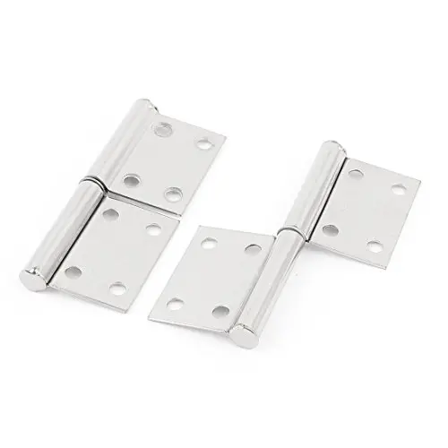 Aexit Kitchen Cabinet Clothes Hangers Straight Square 4" Corner Interior Door Childrens Clothes Hangers Hinge 2pcs